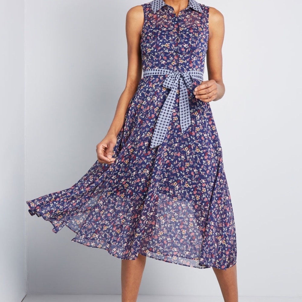 Modcloth Effortless Mix Midi Dress in XL EUC